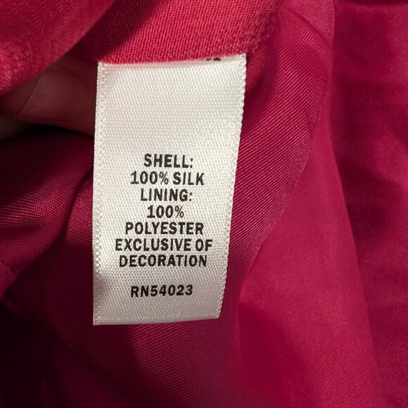 Banana Republic Silk Dress Millennial Mini Barbiecore Strapless Retro - Size 2 - Picture 6 of 8